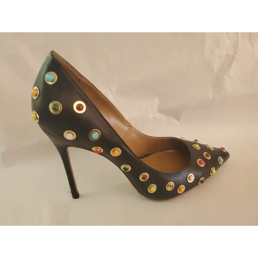 Women Aquazzura Byeantine105 leather Pumps with multicolored James Size 38 - Picture 5 of 11
